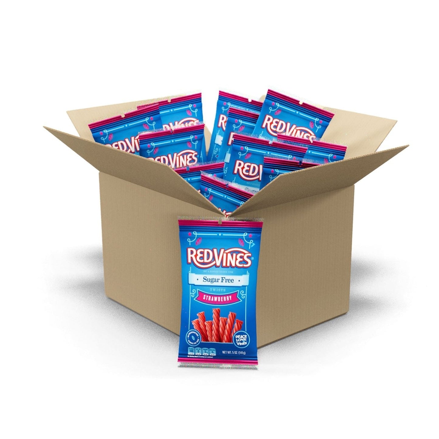 Wholesale Red Vines Sugar Free Strawberry Licorice 5oz Hanging Bag- Bulk