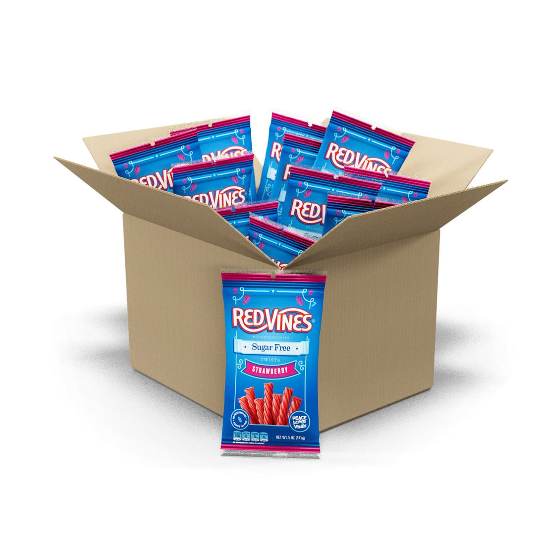Wholesale Red Vines Sugar Free Strawberry Licorice, Hanging Bag 5 Oz- Bulk