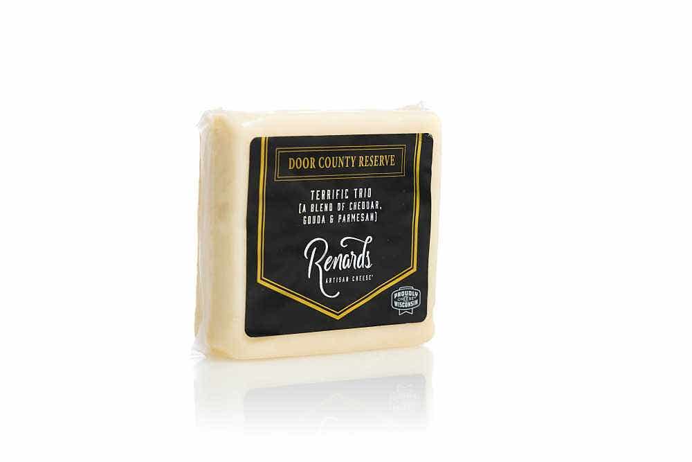 Wholesale Renard's Terrific Trio Blend Of Cheddar, Gouda And Parmesan 8 Oz- Bulk