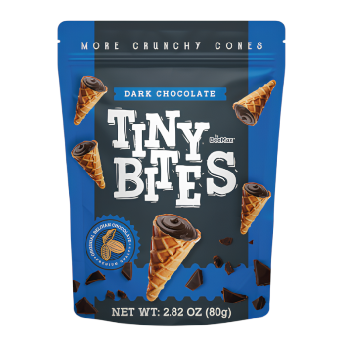 Wholesale BeeMax Tiny Bites Dark Chocolate Waffle Cones – 2.82 oz- Bulk