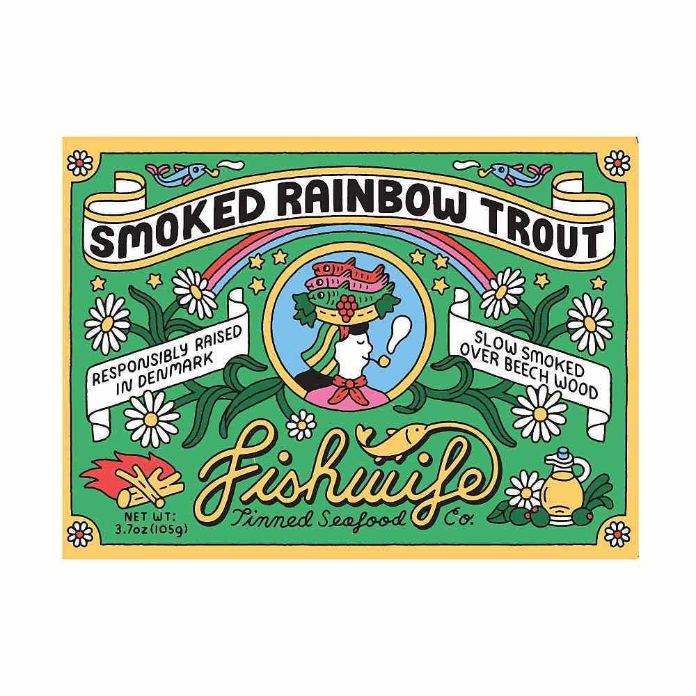 Wholesale Fishwife Tinned Seafood Co Smoked Rainbow Trout 3.7 Oz- Bulk