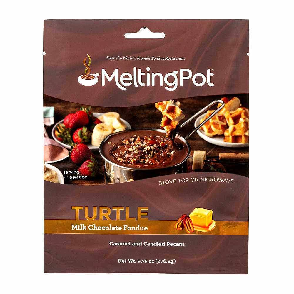 Wholesale Melting Pot Turtle Milk Chocolate Fondue 9.75 Oz- Bulk