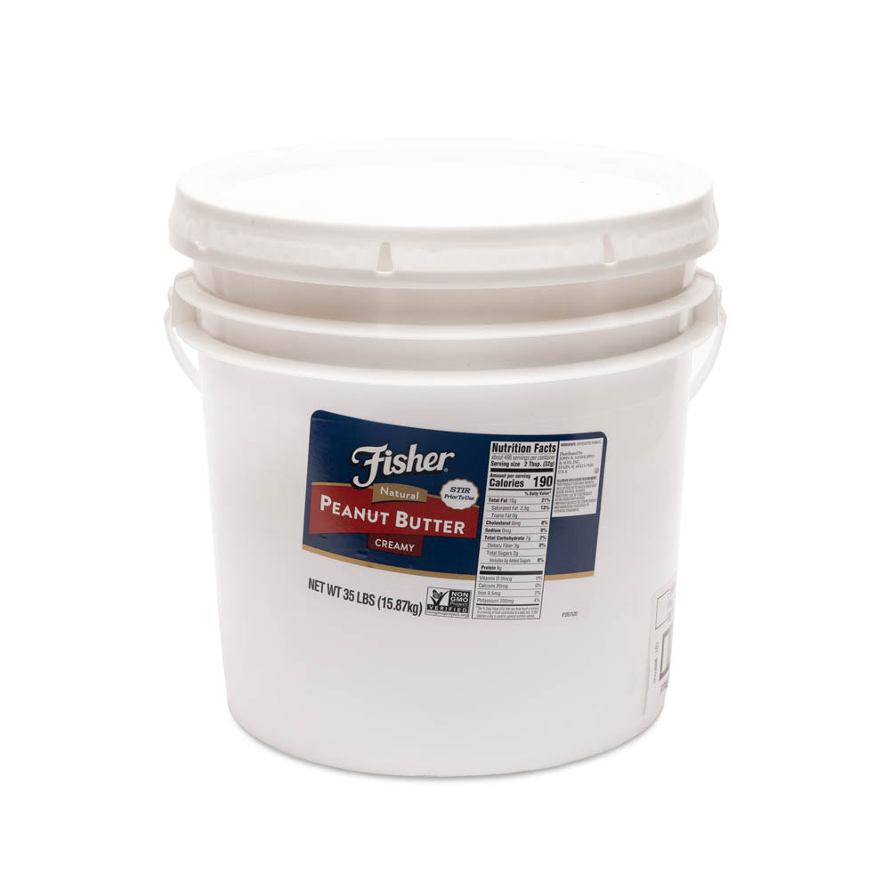 Wholesale Fisher Fisher Creamy Natural Fisher Peanut Butter 35 Pou 35lb- Bulk