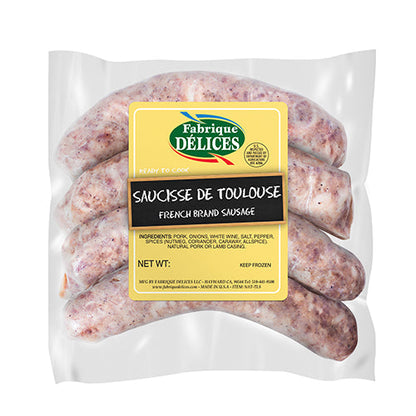 Wholesale Fabrique Delices All Natural Toulouse Pork Sausage Links 1lb- Bulk