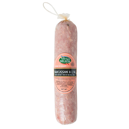 Wholesale Fabrique Delices Garlic Pork Sausage Large Links 1.5lb- Bulk