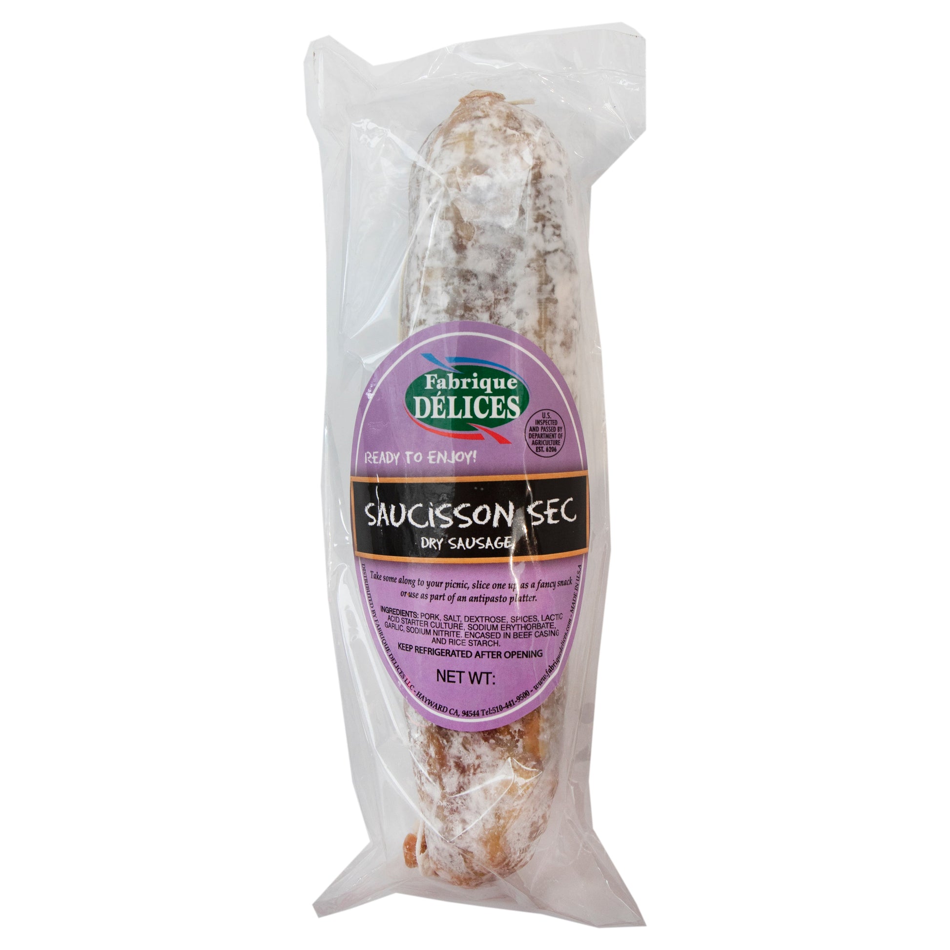 Wholesale Fabrique Delices Saucisson Sec, Dry Sausage- Bulk