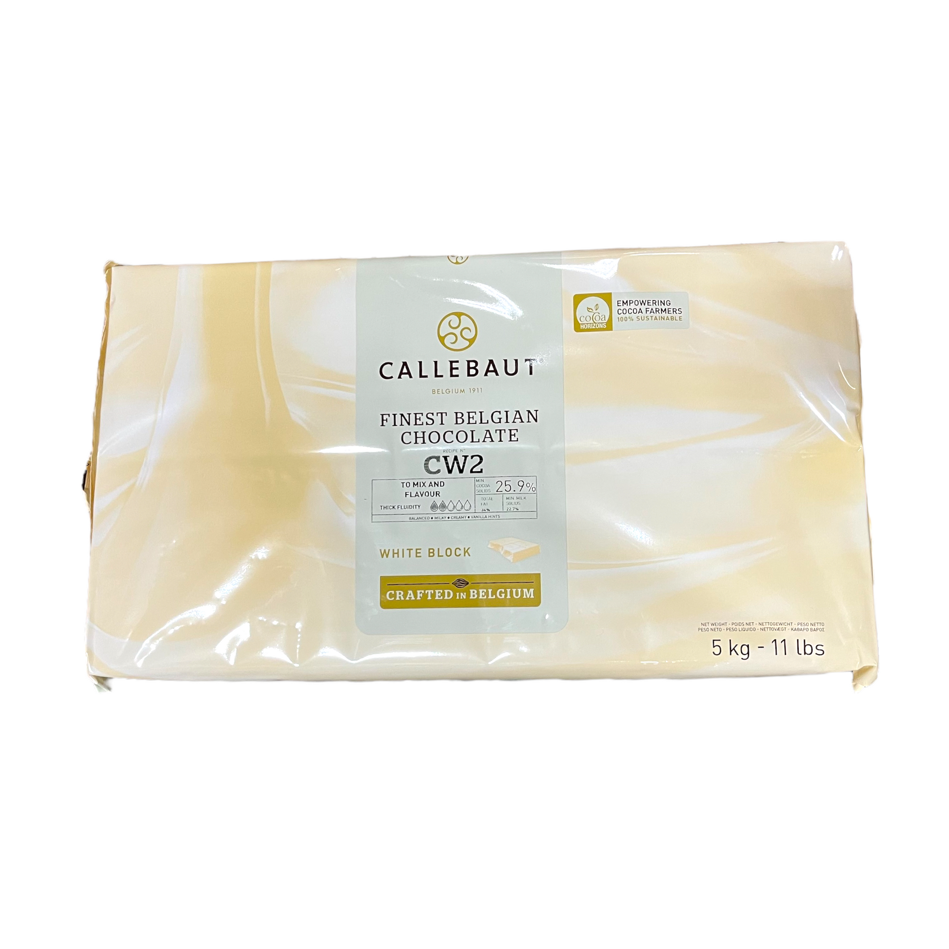 Wholesale Callebaut 25.9% White Chocolate Block 11lb- Bulk