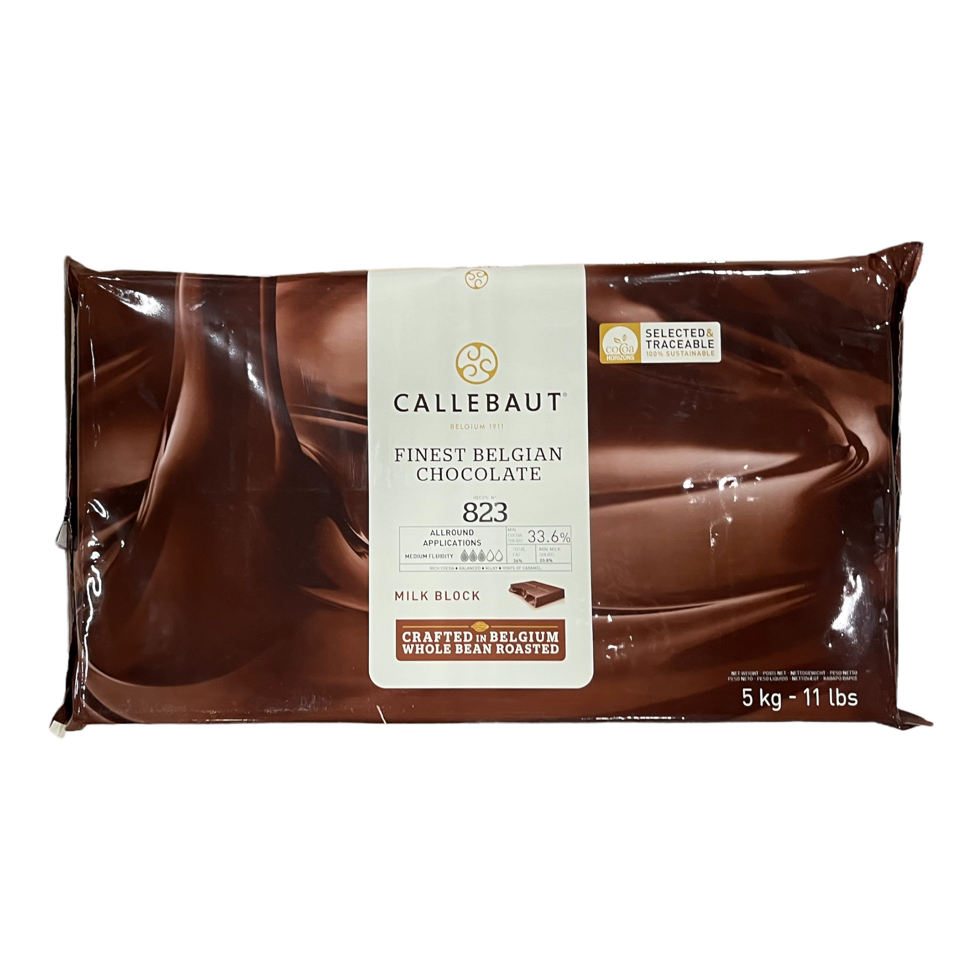 Wholesale Callebaut 33.6% Milk Chocolate 11lb- Bulk