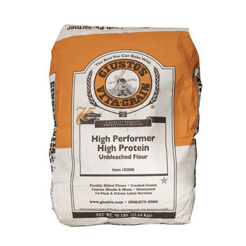 Wholesale Giusto's Vita-Grain Giustos Hi Performer High Protein Unbleached Flour 50lb- Bulk