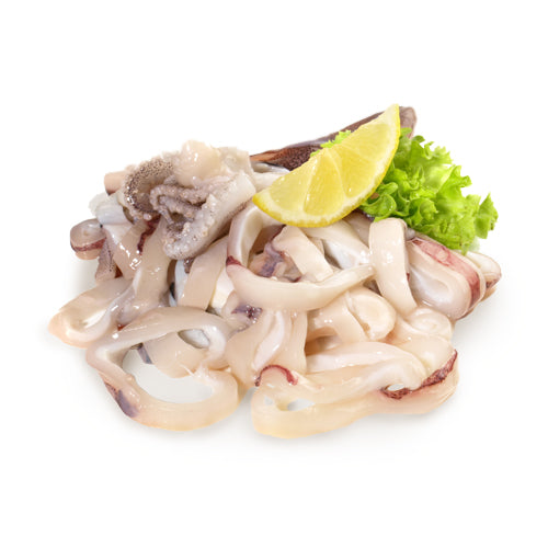 Wholesale High Tide Squid Calamari Rings & Tentacles, Chemical-Free 7/8" 2.5lb- Bulk