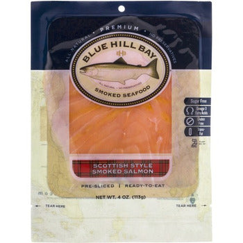 Wholesale Blue Hill Bay Cole Smoked Salmon Nova Scotia Pre-Sliced 4 Oz 3lb- Bulk