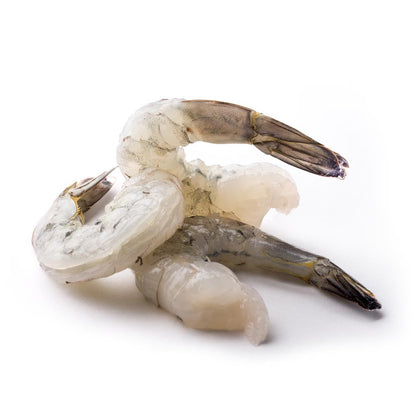 Wholesale XW: Xtraordinary White Shrimp Shrimp, Chemical Free Peeled & Deveined Tail-on 16-20 Iqf 2lb- Bulk