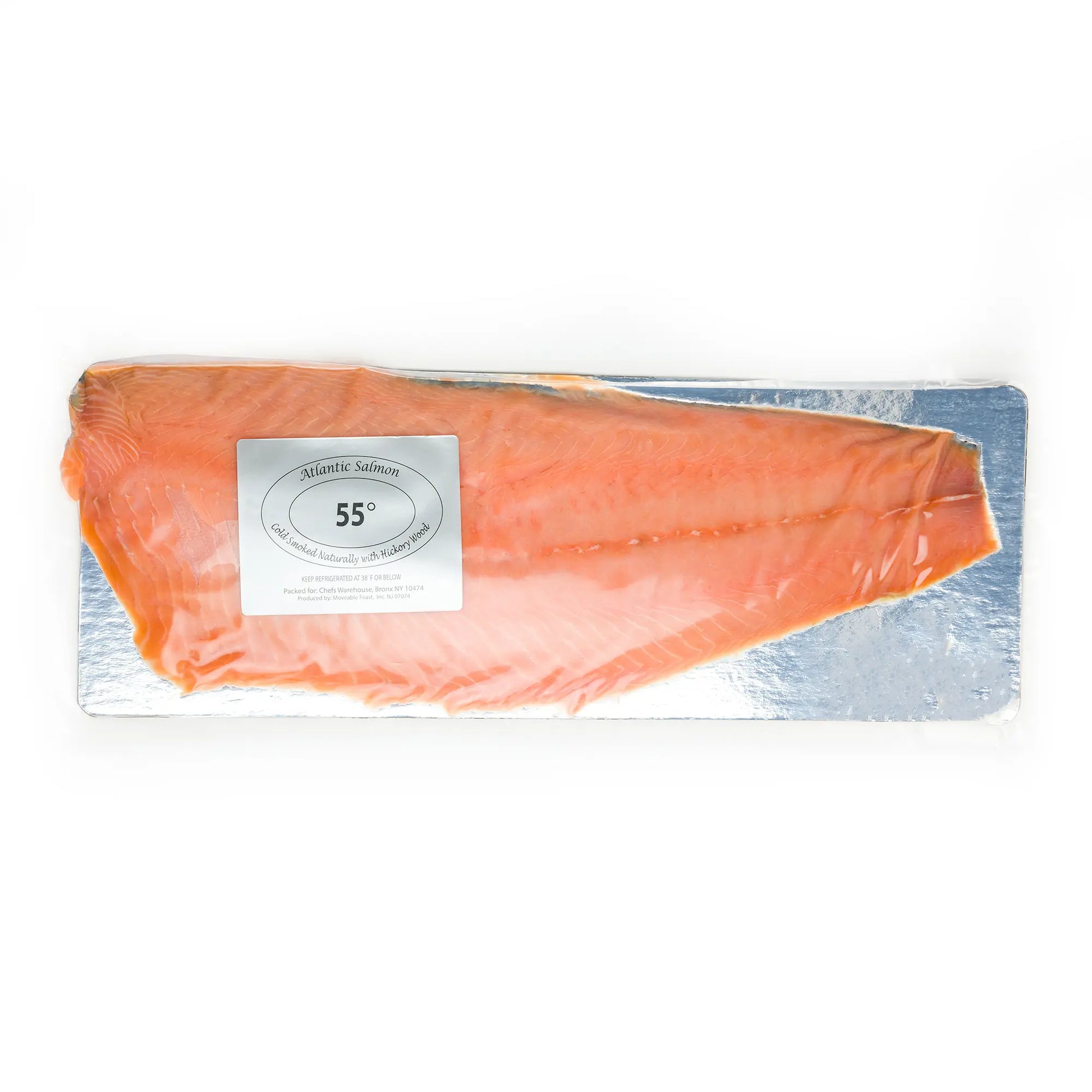 Wholesale 55 Degrees Smoked Salmon Silver Label Fresh Sliced- Bulk