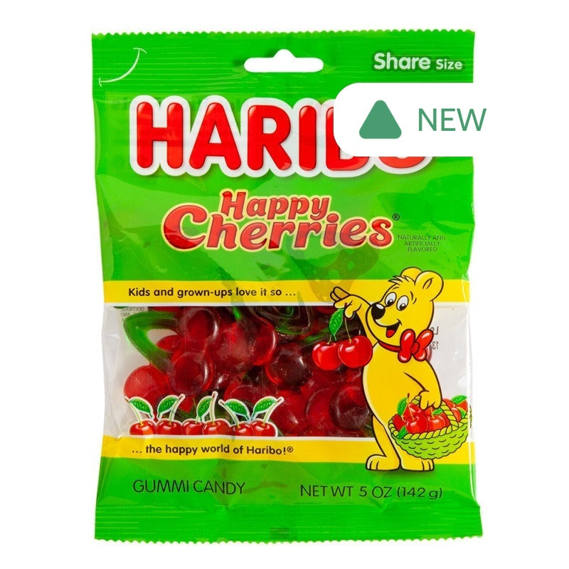 Wholesale Haribo Happy Cherries Gummi Candy 5 Oz Peg Bag- Bulk