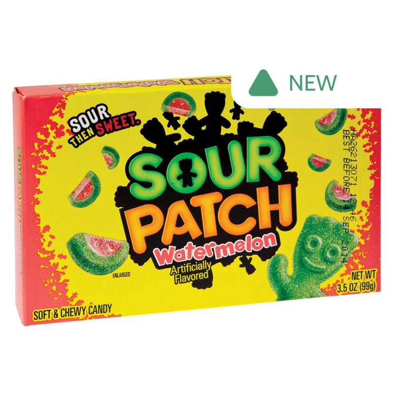 Wholesale Sour Patch Green Rind Watermelon 3.5 Oz Theater Box- Bulk