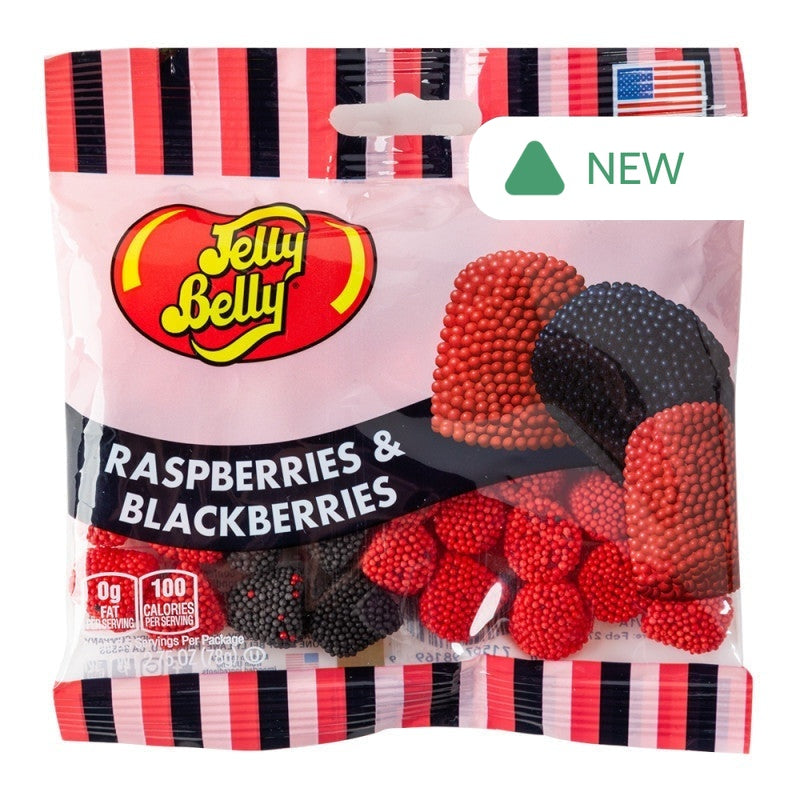 Wholesale Jelly Belly Raspberries And Blackberries 2.75 Oz Bag- Bulk