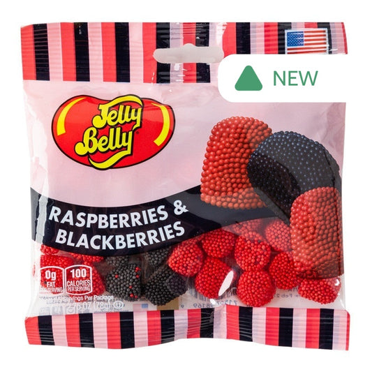 Wholesale Jelly Belly Raspberries And Blackberries 2.75 Oz Bag- Bulk