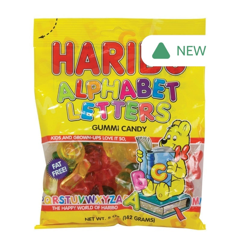 Wholesale Haribo Alphabet Letters Gummi Candy 5 Oz Peg Bag- Bulk