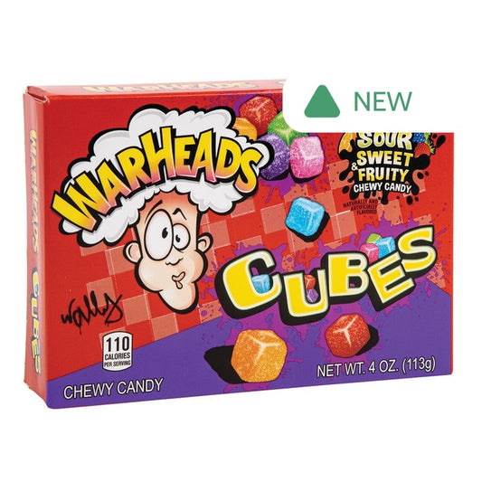 Wholesale Warheads Sour Chewy Cubes 4 Oz Theater Box- Bulk