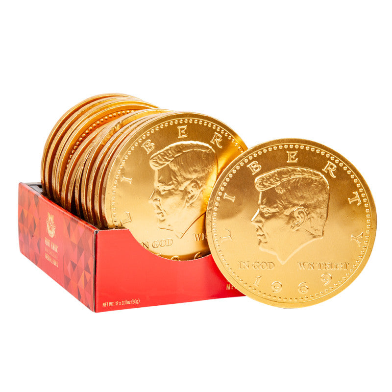Wholesale Fort Knox Milk Chocolate Mega Medallion 3.17 Oz- Bulk