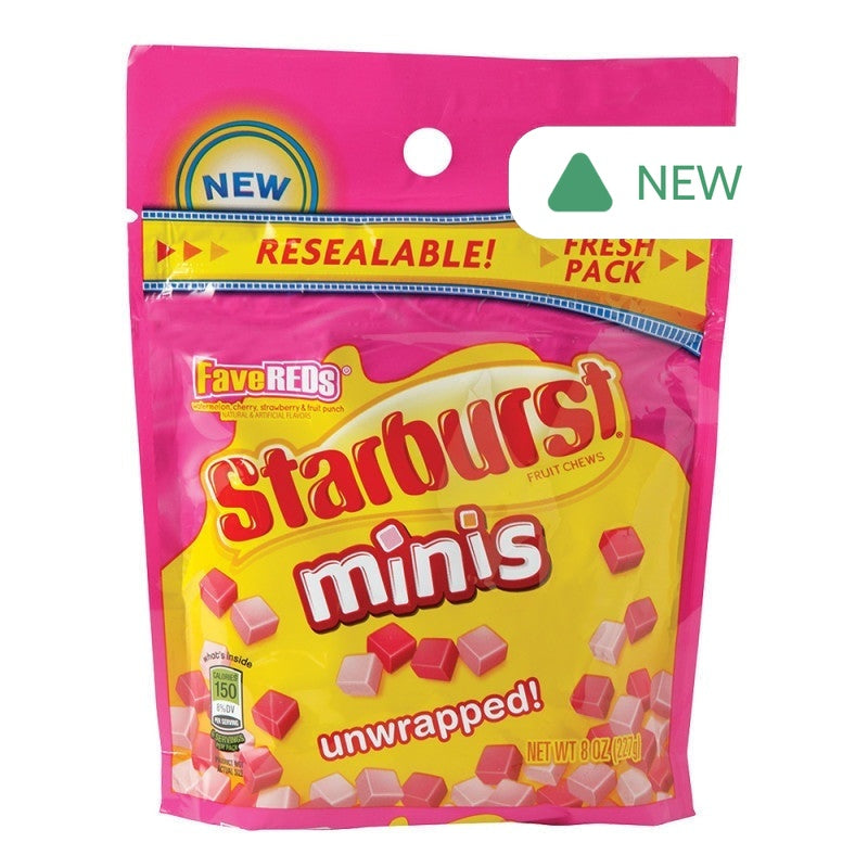 Wholesale Starburst Fave Reds Minis 8 Oz Pouch- Bulk