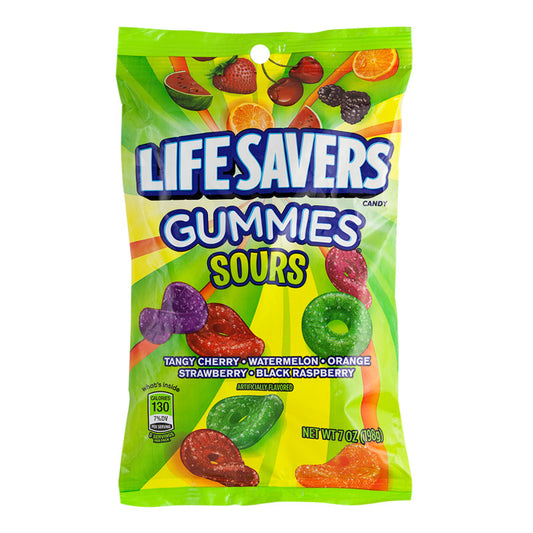 Wholesale Lifesavers Gummies Sours 7 Oz Peg Bag- Bulk