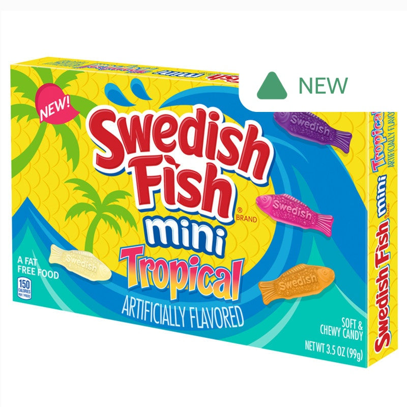 Wholesale Swedish Fish Mini Tropical 3.5 Oz Theater Box- Bulk