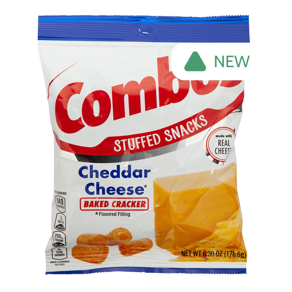 Wholesale Combos Cheddar Cheese Baked Cracker 6.3 Oz Peg Bag- Bulk