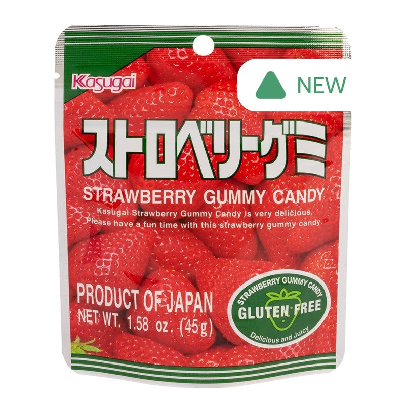 Wholesale Kasugai Strawberry Gummy Candy 1.76 Oz Pouch- Bulk