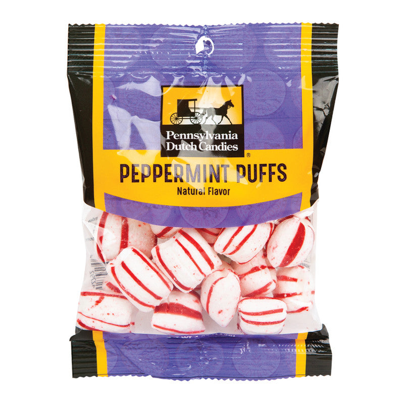 Wholesale Pdc Clear Window Bag Peppermint Sugar Puffs Peg Bag 4 Oz- Bulk