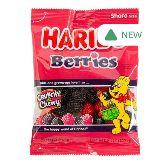 Wholesale Haribo Berries Gummi Candy 5 Oz Peg Bag- Bulk