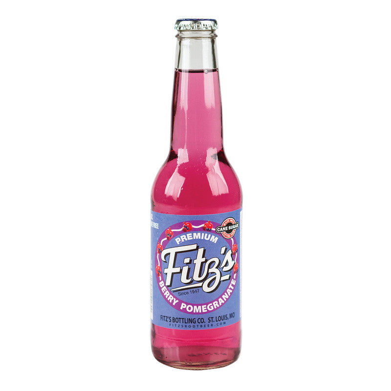 Wholesale Fitz's Berry Pomegranate Soda 12 Oz Bottle- Bulk