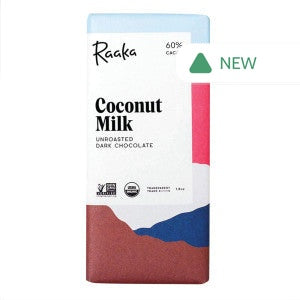Wholesale Raaka Bar 60% Dark Chocolate Coconut Milk 1.8 Oz Bar- Bulk