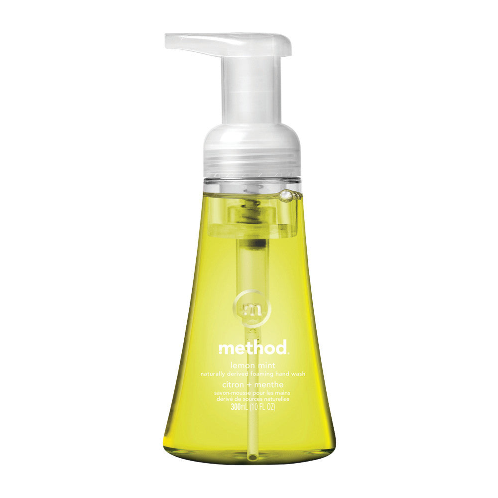 Wholesale Method Lemon Mint Foam Hand Wash 10 Oz Pump Bottle- Bulk
