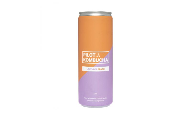 Wholesale Pilot Kombucha Lavender Peach 16 Oz Can 12 Ct- Bulk