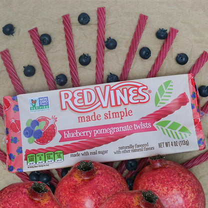 Wholesale Made Simple Blueberry Pomegranate Licorice Twists, 12/4oz- Bulk